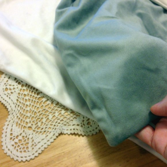 Accent Pillow Covers in muted green and cream, nwot - Picture 2 of 4